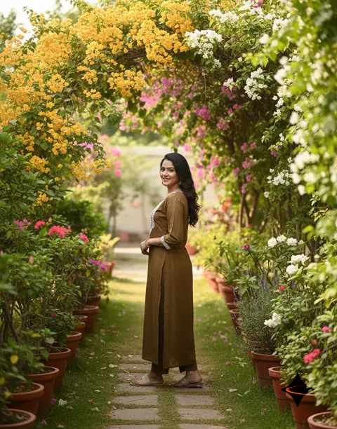 Women’s Light Brown Rayon Embroidered Kurti – Festive & Casual Wear